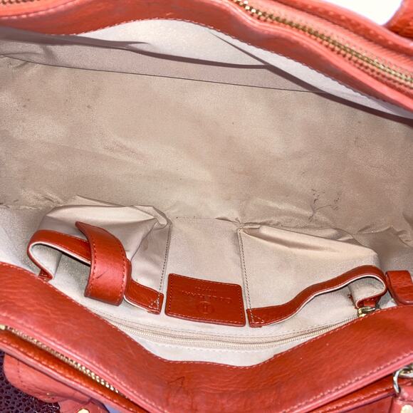 Cole Haan Village F05 burnt orange, gold, handbag. - Picture 7 of 11